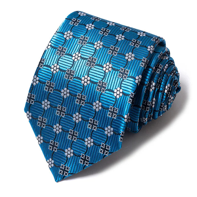 High-quality Wedding Ties For Men Fashion New Style Blue Strip Print Neckties Daily Office Apparel Accessories Gift For Man - Ellianto fashion Men's