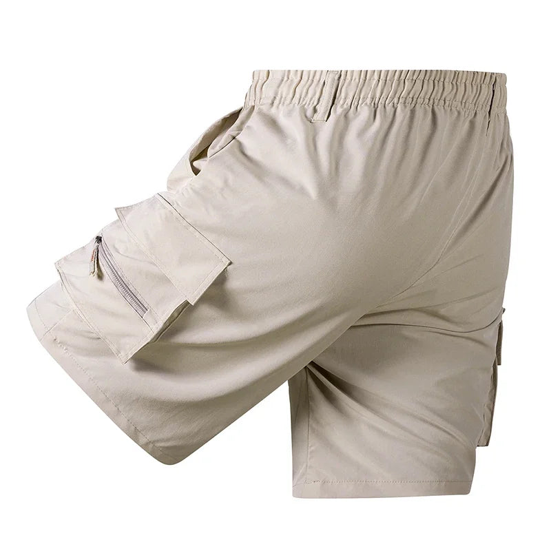 Men's Loose Cargo Shorts Multiple Pockets Sports - Inspired Casual Style Summer Running Half Pants for Outdoor Beach Fun - Ellianto fashion Men's