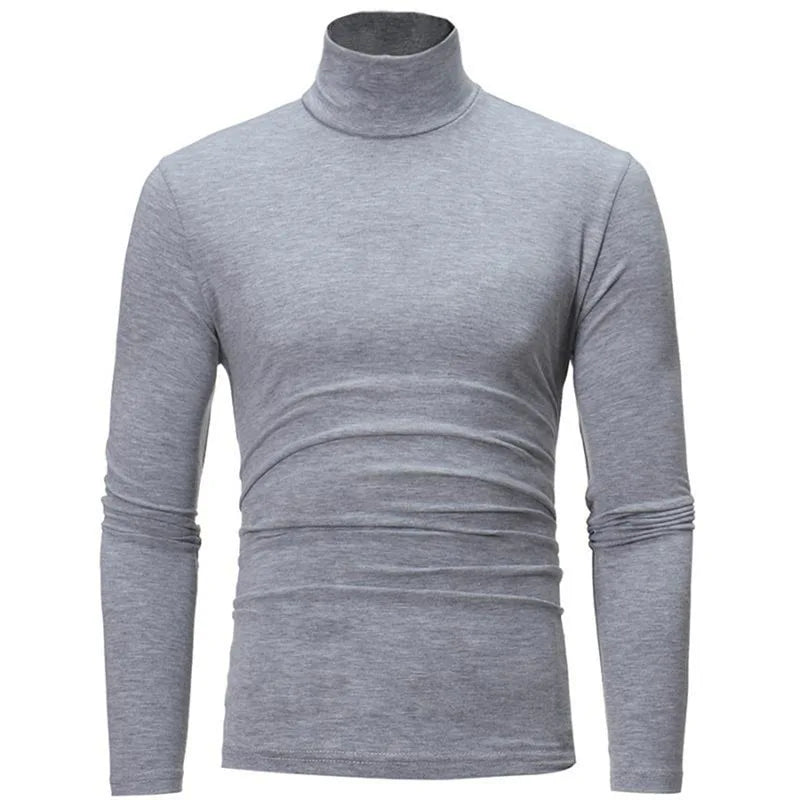 Thermal Underwear Tops Men Spring Clothes Thermal Shirt Autumn Men's Winter Tights High Neck Thin Slim Fit Long Sleeve T-shirt - Ellianto fashion Men's