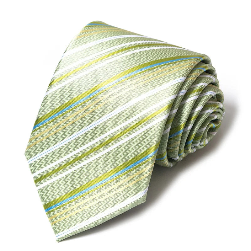 High-quality Wedding Ties For Men Fashion New Style Blue Strip Print Neckties Daily Office Apparel Accessories Gift For Man - Ellianto fashion Men's