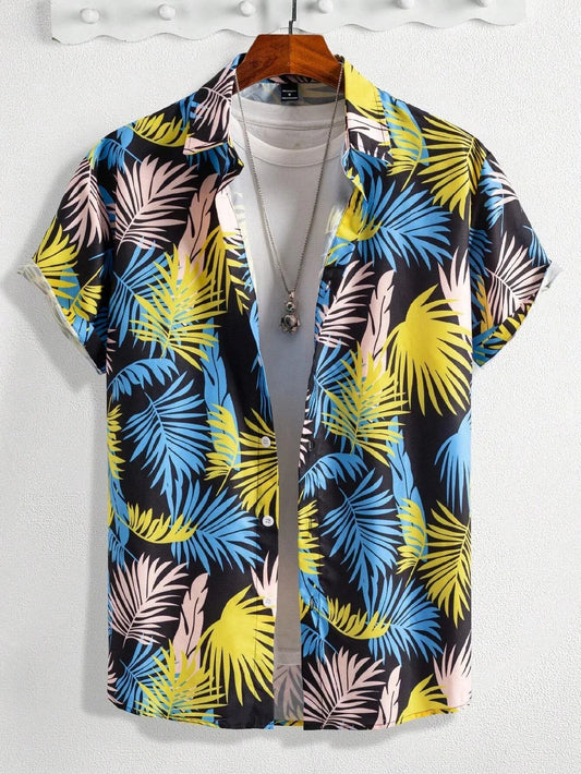 Hawaiian Botanical Print Short-Sleeve Shirt – Lightweight, Breezy Comfort and Effortless Seaside Style for the Modern Gentleman