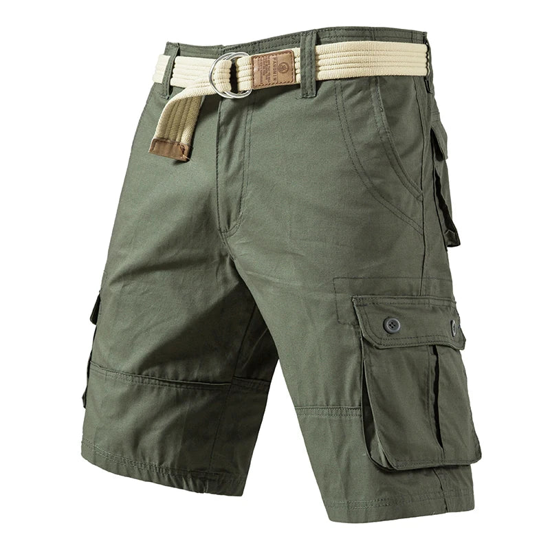 Cargo Knee Shorts Men Sports Casual Bermuda Shorts Plus Size Cotton Half Pants Golf Straight Running Gym Shorts Pants - Ellianto fashion Men's
