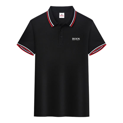 2025 Men's New Summer Embroidery Business Casual Short Sleeved POLO Shirt Fashion Short Sleeved Cool Breathable Top Polo Shirt - Ellianto fashion Men's