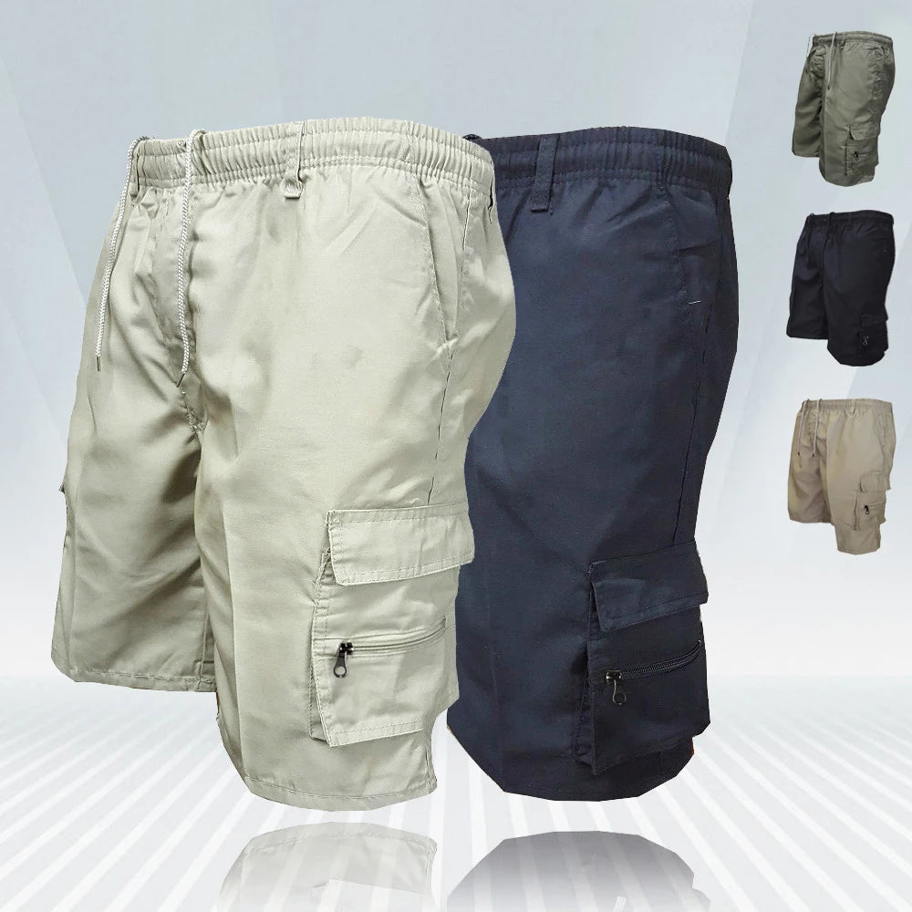 Fashion Men's Cargo Shorts Mens Casual Pants Casual Big Pocket Sports Slacks Cargo Panels Trousers Plus Size for Male - Ellianto fashion Men's