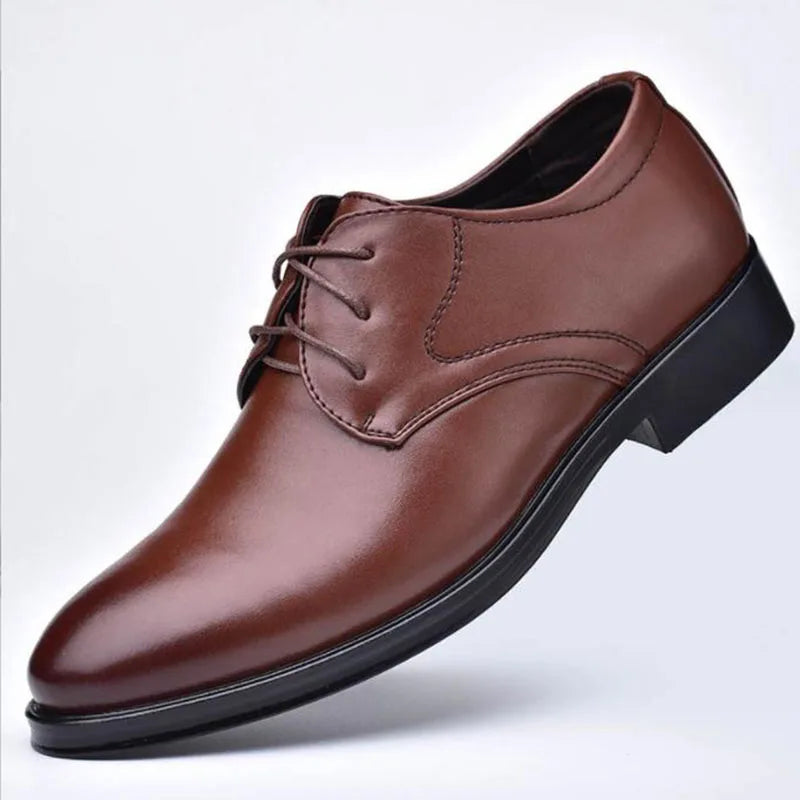 Men's Shoes Black Leather Formal Shoes for Men Oxfords Male Wedding Party Office Business Shoe Man zapatos de hombre Plus Size - Ellianto fashion Men's