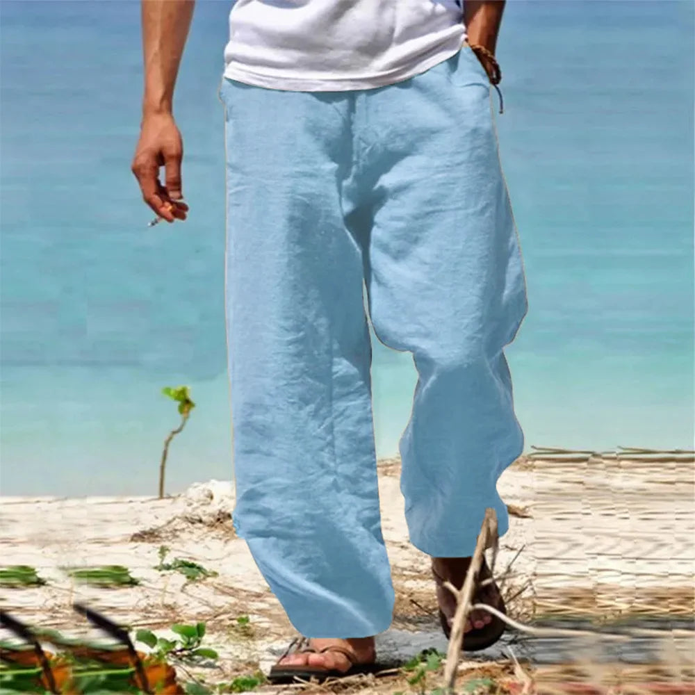 Men’s Summer Beach Pants – Breathable, Loose-Fit Comfort and Effortless Japanese Streetwear Style