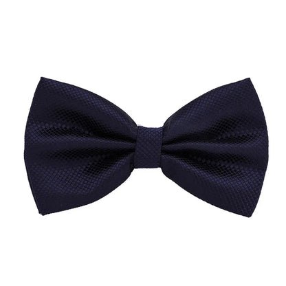 Solid Bowtie Mans Tie Solid Fashion Check Bowties Wedding Banquet Black Gold Red Green Pink Black White Classic Bow Ties For Men - Ellianto fashion Men's