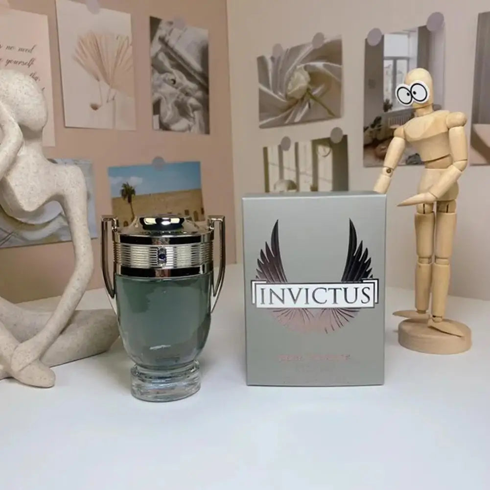 100ML 3.4FL.OZ INVINCIBLE AQUA Men's Perfume EDP Woody Aquatic Notes Fresh Ocean Fragrance Spray Parfum Warrior Trophy Perfume - Ellianto fashion Men's
