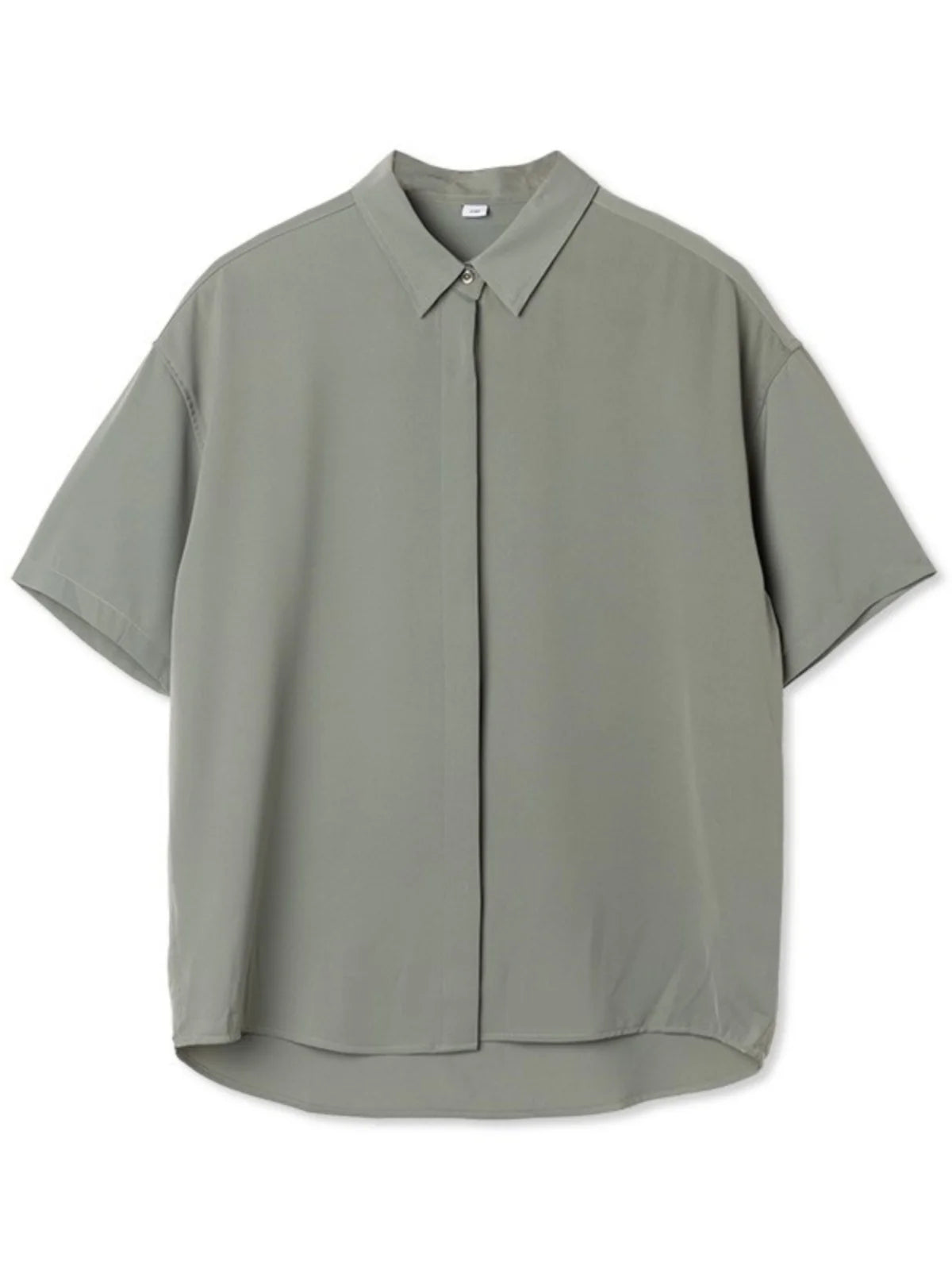 ort Sve Ice Silk irt Men's Casual Drapey Pure Color No Ironing Required Summer Faionable Youthful Stand Fit irt - Ellianto fashion Men's