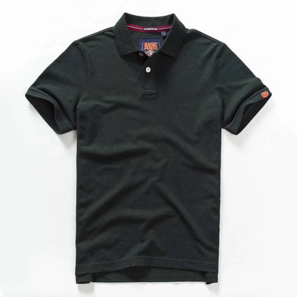 Summer Mens Polo shirts Cotton Shirts Short Sleeve Letter Embroidered Emblem Simple Shirt for Male Size M-3XL BP6900 - Ellianto fashion Men's