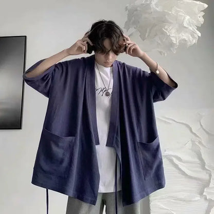 Casual Men’s Short-Sleeve Shirt – Lightweight, Trendy Hong Kong Streetwear Style for Effortless Summer Comfort