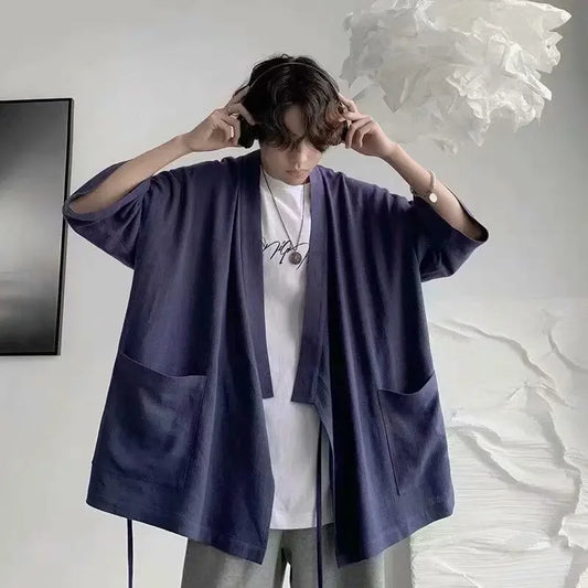 Casual Men’s Short-Sleeve Shirt – Lightweight, Trendy Hong Kong Streetwear Style for Effortless Summer Comfort