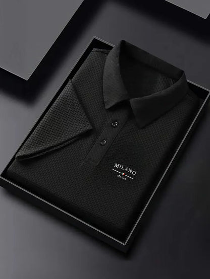 Men's Polo shirt, summer thin lapel short-sleeved, fashionable printed S314MILANO youth casual versatile top - Ellianto fashion Men's