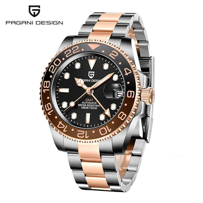 PAGANI DESIGN Automatic mechanical watch rubberstrap 100Mwaterproof night light sports outdoor casual Watch For Man reloj hombre - Ellianto fashion Men's