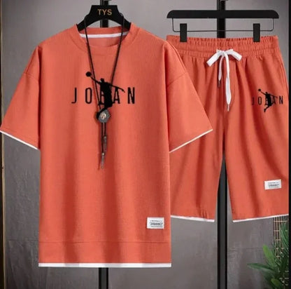 Set The 2025 summer men's set features a new luxury brand T-shirt, designer fashion, women's T-shirt, sportswear, top and shorts - Ellianto fashion Men's
