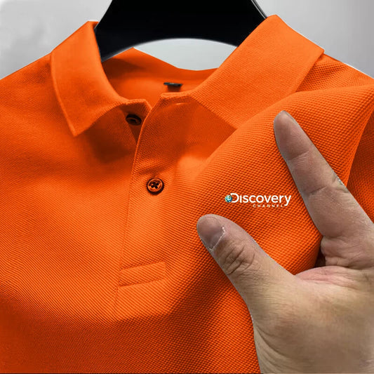 2025 men's comfortable polo shirt, luxurious, atmospheric, breathable, casual and fashionable, with a lapel design for summer - Ellianto fashion Men's