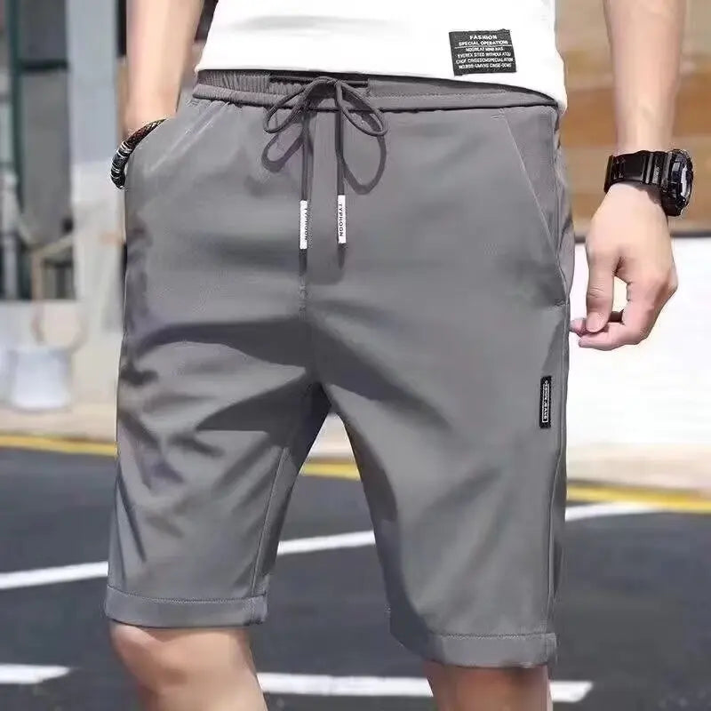 Workwear shorts, men's multiple pockets, medium shorts, summer thin loose cropped pants - Ellianto fashion Men's