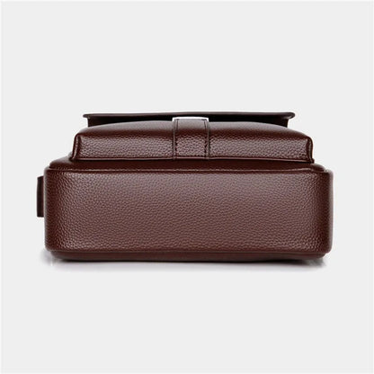 Men's Genuine Leather Crossbody Shoulder Bags High quality Tote Fashion Business Man Messenger Bag Leather Bags fanny pack - Ellianto fashion Men's