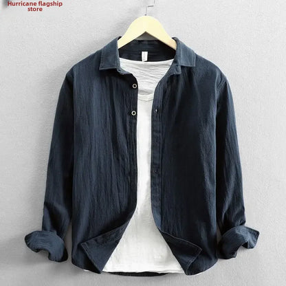 Summer Cotton-Linen Long-Sleeve Shirt – Lightweight Breathability and Effortless Sophistication for the Modern Man