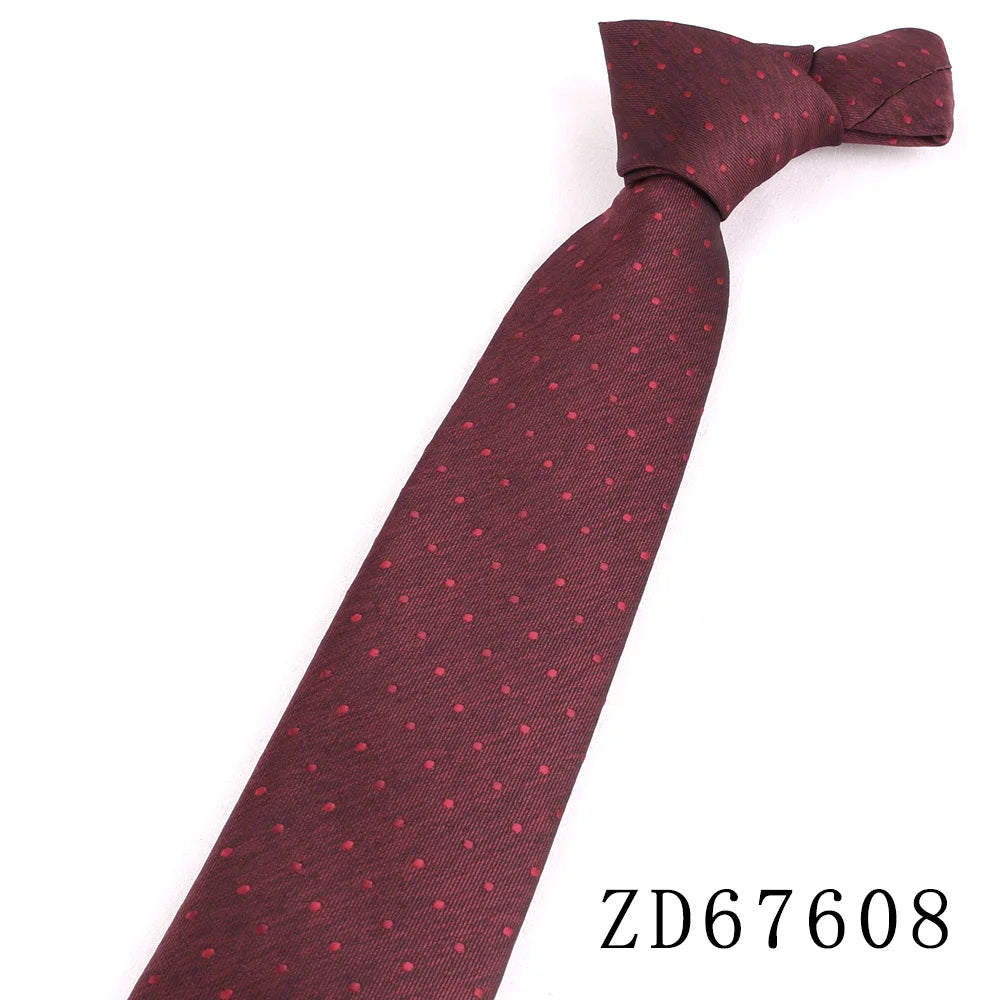 NEW 8cm Wide Tie For Man Jacquard Necktie Luxury Flower Business Neck Tie Suit Cravat Dark Red Ties For Wedding Party Men Gift - Ellianto fashion Men's