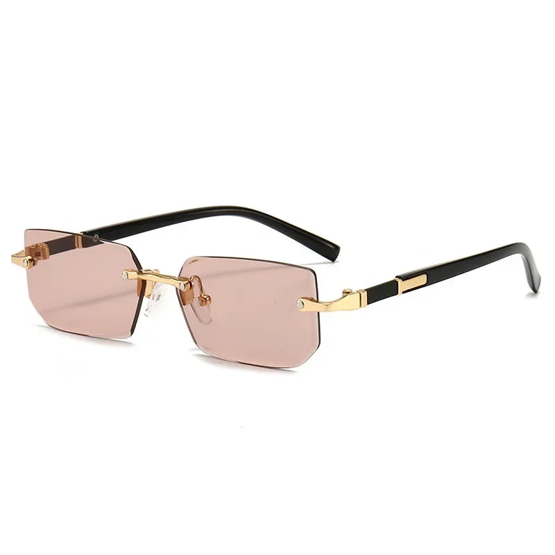 High Definition Sunglasses for Men Ladies Blue Light Blocking Eye Protection Eyewear Rimless Square Frame Eyeglasses Goggle - Ellianto fashion Men's