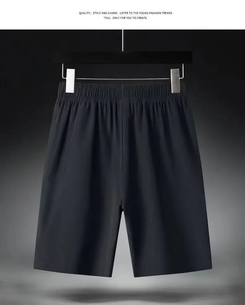 Summer Men Shorts Ice Silk Running Gym Sport Shorts Quick Dry Breathable Beach Short Pant Fitness Jogging Cool Casual Sportswear 2025 - Ellianto fashion Men's