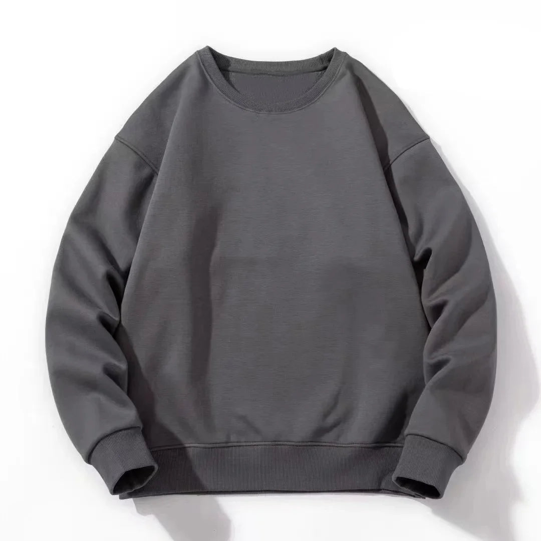 Thick Cotton Pullover Sweatshirt – Japanese-Inspired Comfort and Effortless Style for the Modern Gentleman