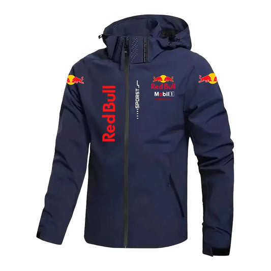 Red Bull Down Jacket Men's Coat Spring And Autumn Style Hooded Detachable Outdoor Windproof And Waterproof Mountaineering Suit - Ellianto fashion Men's