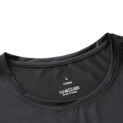 CHRLCK Plus Size Summer Ice Silk Short Sleeve T-Shirt Men's Loose Thin Sports T-shirt For Seniors Outdoor Fitness Casual T-shirt - Ellianto fashion Men's