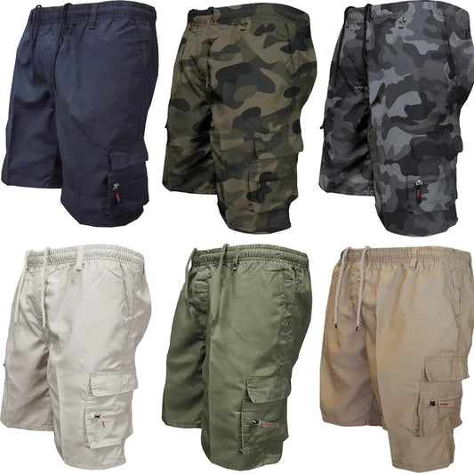 Men's Tactical Cargo Shorts Fashion Pocket Military Shorts Summer Camouflage Jogging Sports Casual Male Work Hiking Short Pants - Ellianto fashion Men's
