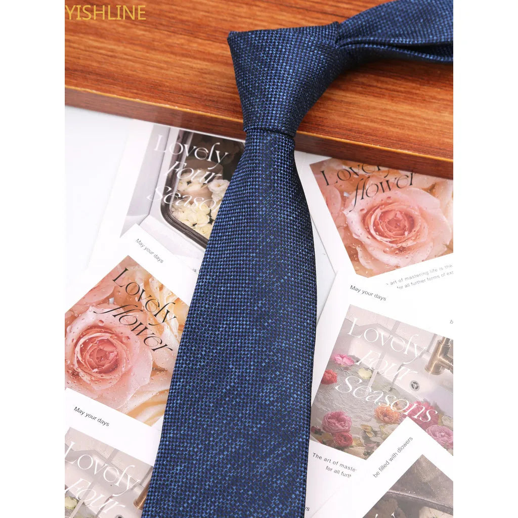 Man Tie Festival Fashion Striped Black Necktie Orange Dark Blue Gravata For Men Slim Paisley Floral Fit Wedding Corbatas Neck - Ellianto fashion Men's