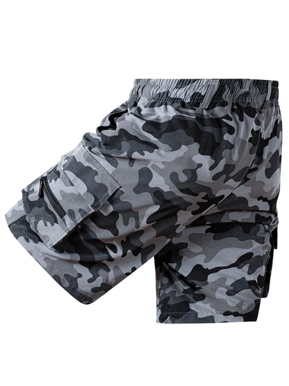 Men's Loose Cargo Shorts Multiple Pockets Sports - Inspired Casual Style Summer Running Half Pants for Outdoor Beach Fun - Ellianto fashion Men's
