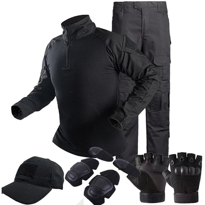 Tactical Uniform Suits Milit Outdoor Camouflage Suit Hunting Shirts Pants Fish Trainning Airsoft Paintball Clothes Sets - Ellianto fashion Men's