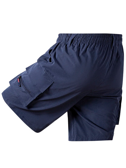 Men's Loose Cargo Shorts Multiple Pockets Sports - Inspired Casual Style Summer Running Half Pants for Outdoor Beach Fun - Ellianto fashion Men's