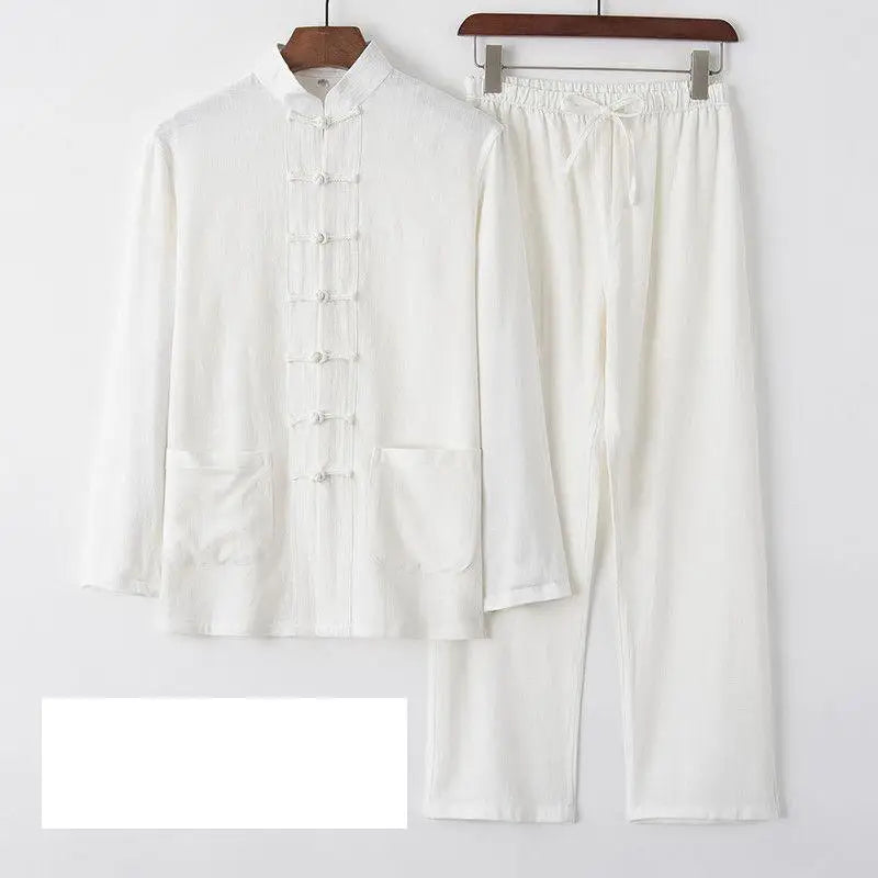 Hanfu Men Chinese Clothes for Men News Year Top Pant Hanfu Kung Fu Clothing Blouse Party Male Tang Suit Plus Size M-XXXXXL - Ellianto fashion Men's