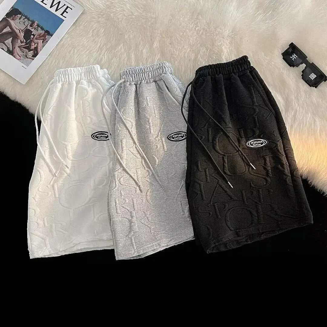 Summer Casual Sportswear Men's Short Sleeve T-Shirt And Shorts Set Loose Fit Trendy Brand Five-Quarter Length Comfortable - Ellianto fashion Men's