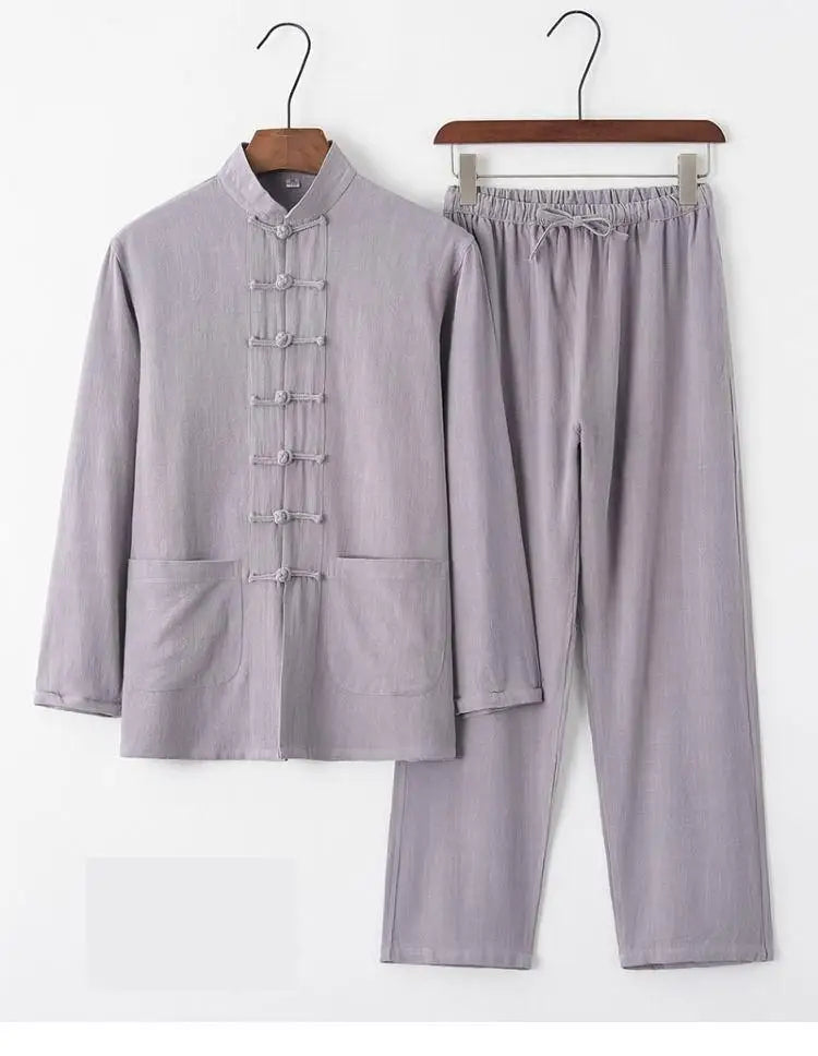 Hanfu Men Chinese Clothes for Men News Year Top Pant Hanfu Kung Fu Clothing Blouse Party Male Tang Suit Plus Size M-XXXXXL - Ellianto fashion Men's