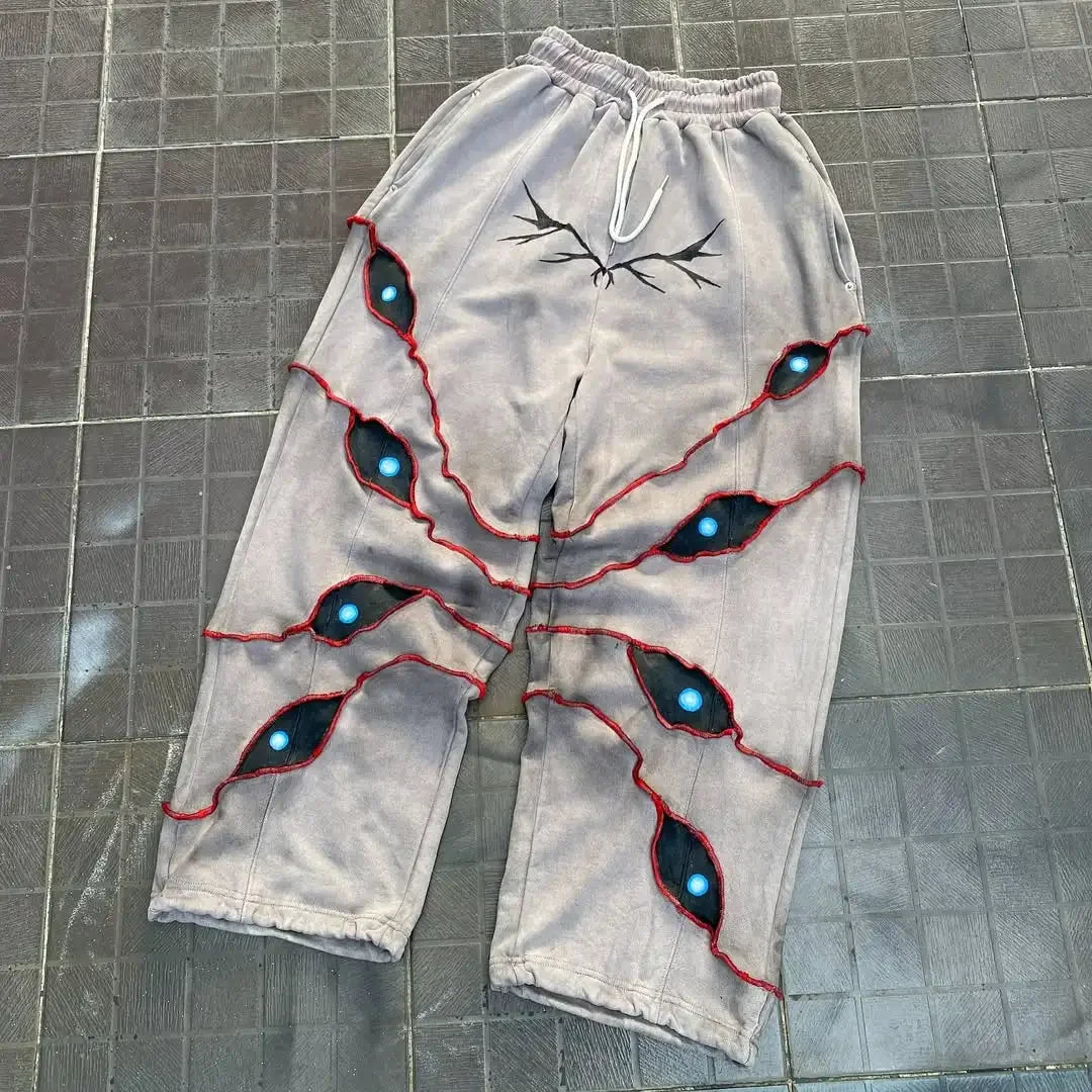2025 Gothic Embroidered Joggers – Retro Hip-Hop Style and Oversized Comfort for the Modern Gentleman
