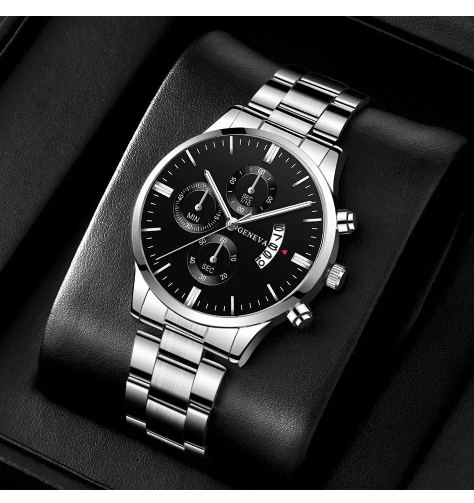 Fashion Men Watch Luxury Calendar Quartz Wrist Watch Business Watches Man Clock Male Bracelet Wristwatch - Ellianto fashion Men's