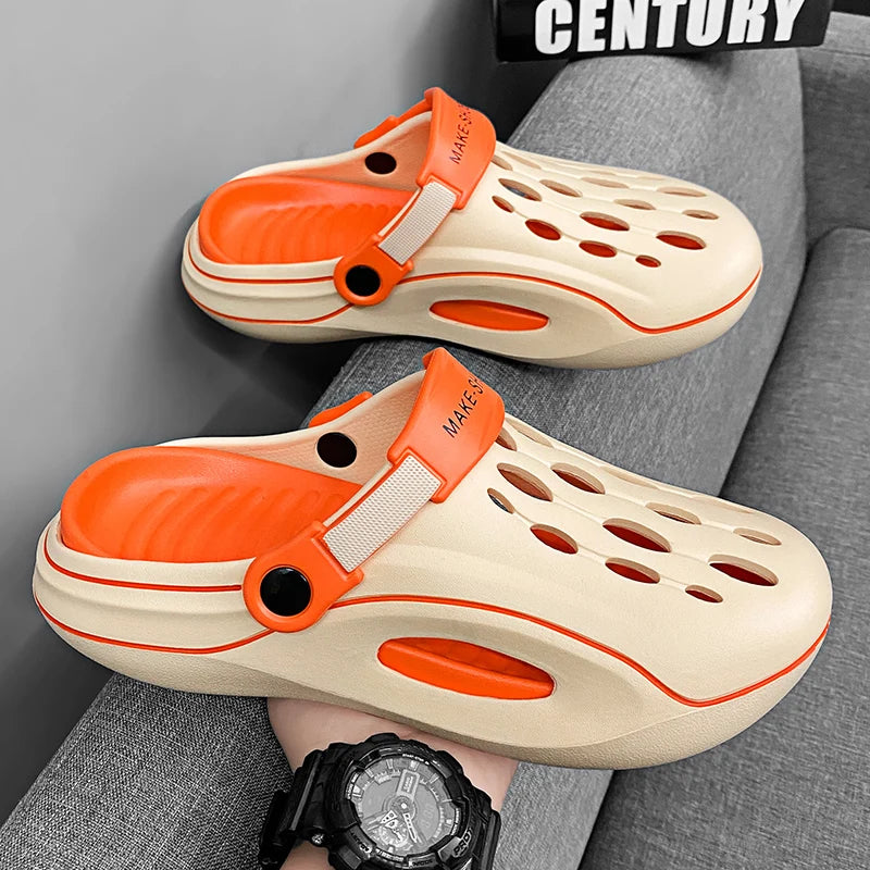 Fashion Men Outdoor Sandals Slippers Beach Comfortable Clogs Fashion Men Women Casual Shoes Garden Shoes Mens Beach Sandals - Ellianto fashion Men's