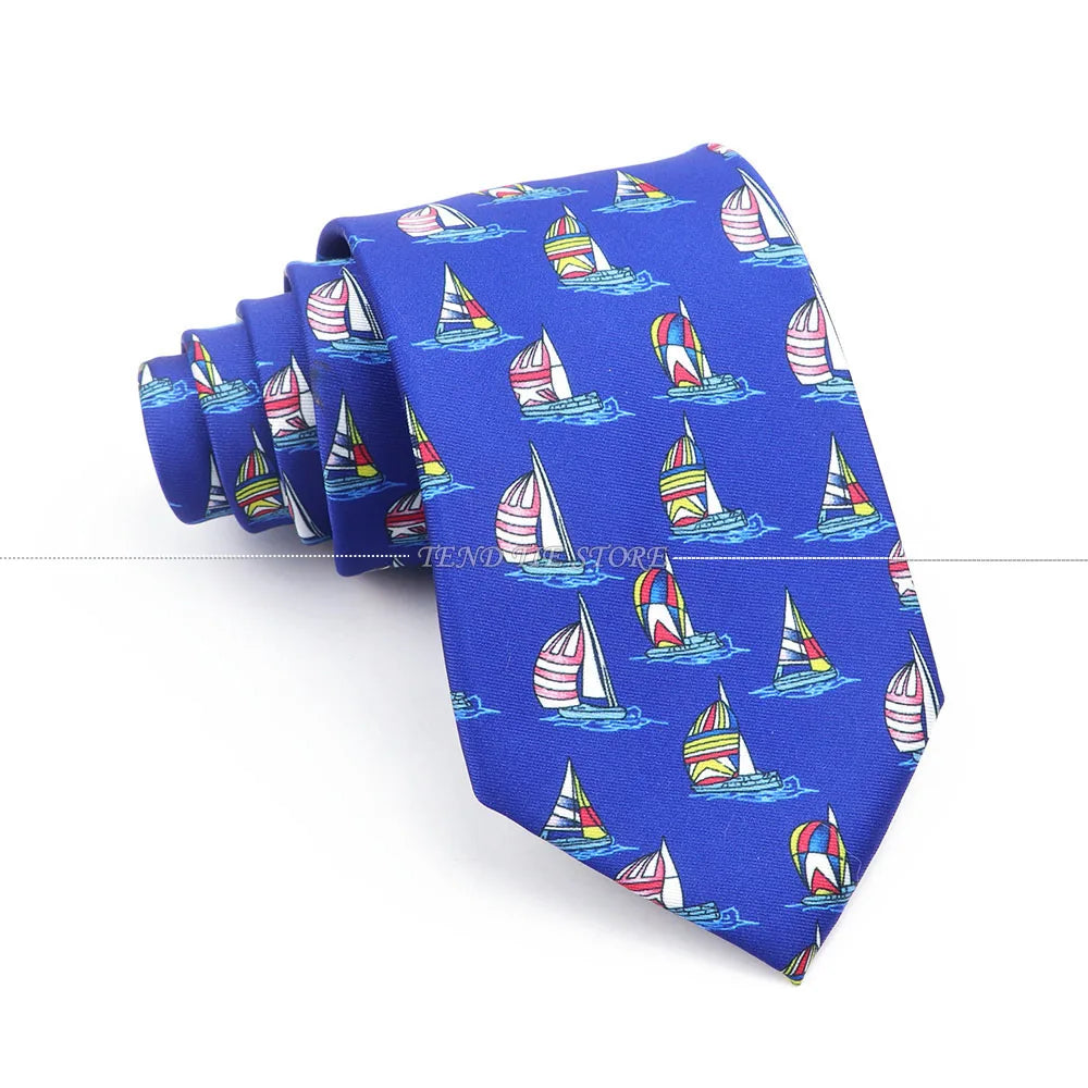 New 42 Colors Men Thin Silk Tie Soft Novelty Animal Fruit Skeleton Cravatas Casual Party Wedding Accessories Gift Free Shipping - Ellianto fashion Men's