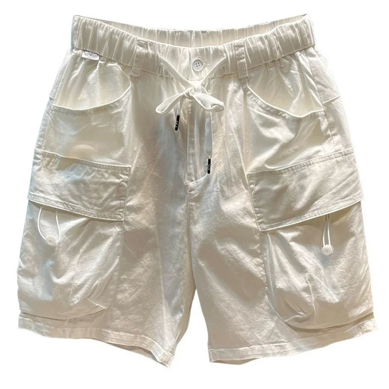 Multi-pocket workwearinsYouth Pure Cotton Casual Shorts Men's Summer Street Fashion Loose Straight Shorts - Ellianto fashion Men's