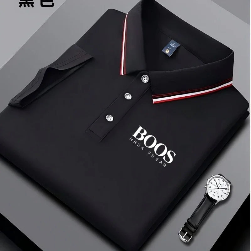 Set 2025 Summer New Embroidered Men's Short Sleeved Polo Shirt Fashion Design Golf Top Casual T-shirt - Ellianto fashion Men's