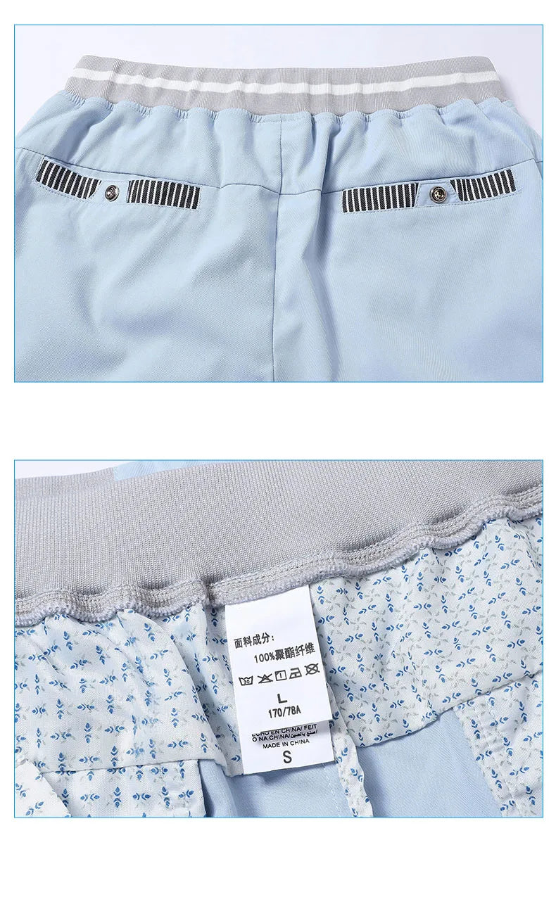 Shorts Man Summer Breathable Lightweight Short Pants Fashion Casual Board Shorts Casual Elastic Waist Drawstring Beach Shorts - Ellianto fashion Men's