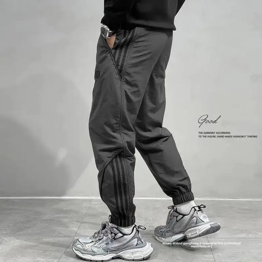 2025 Spring Autumn Men's Long Pants Loose Fit Plus Size Casual Nine Point Plus Size Harem Workwear Bunded Pants Men - Ellianto fashion Men's