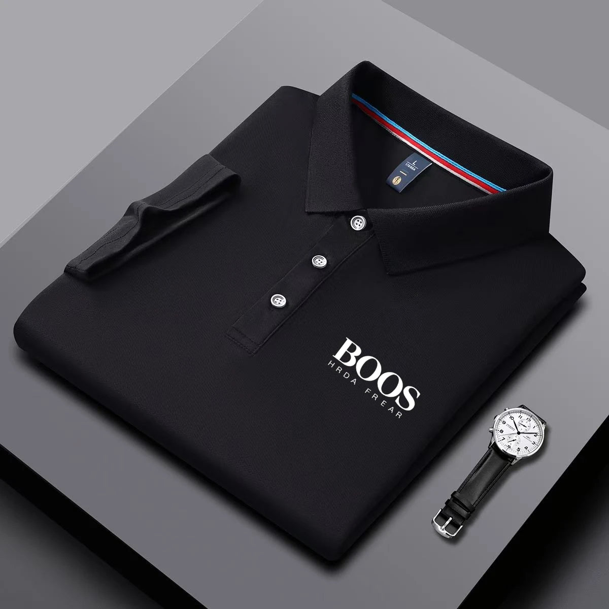 Men'S New Solid Color Polo Shirt Short Sleeved, Casual, Fashionable, Breathable And Comfortable Top, New Product, Ca - Ellianto fashion Men's