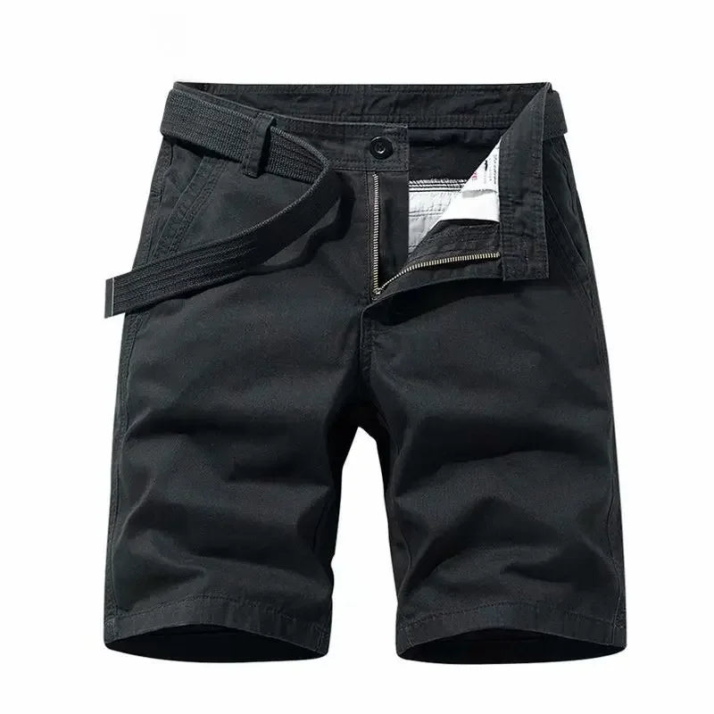 Casual Men's Shorts Trendy Cotton Color Versatile Slim Fit Work Pants Five Minute Pants Loose Fit Casual Style - Ellianto fashion Men's