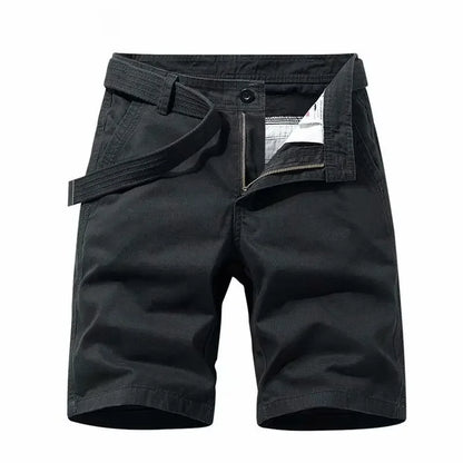 Casual Men's Shorts Trendy Cotton Color Versatile Slim Fit Work Pants Five Minute Pants Loose Fit Casual Style - Ellianto fashion Men's