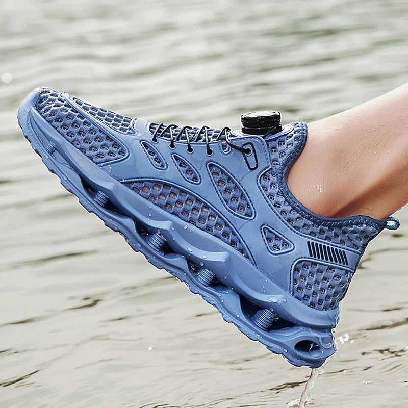 Breathable Mesh Slip-On Water Sport Shoes Fashionable Men Casual Lazy Shoes Multi-Color Personalized Quick-Drying Aqua shoes - Ellianto fashion Men's