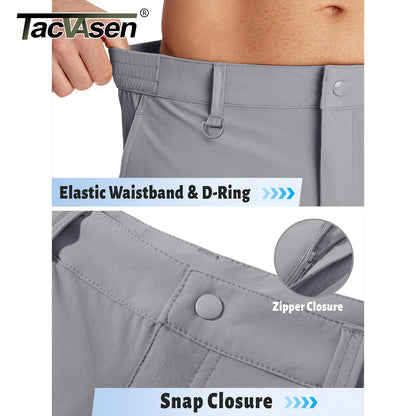 TACVASEN Summer Moisture Wicking Casual Shorts Mens Cargo Work Shorts Running Jogging Sports Bottoms Nylon Rip-Stop Short Pants - Ellianto fashion Men's